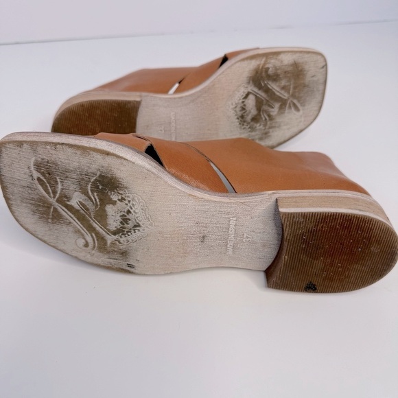 Free People Sun Valley Flat Sandals Women Size 7 Leather Tan Color - Picture 11 of 14